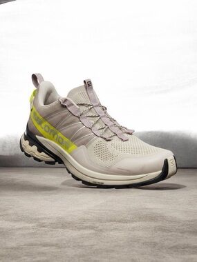 Salomon Women's Neutral Trail Runner with Yellow Accent